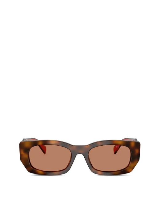 Prada Pink Geometric-Frame Sunglasses