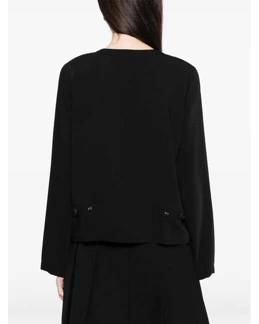 Agnes B. Black Press-Stud Blouse