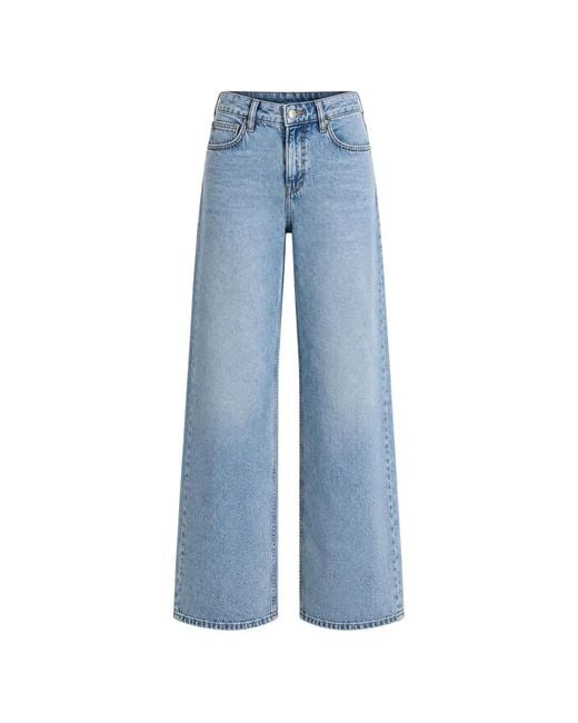 Lee Jeans Blue Stella Wide-Leg Jeans