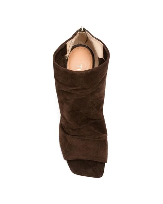 The Seller Brown Square Open-Toe Boots