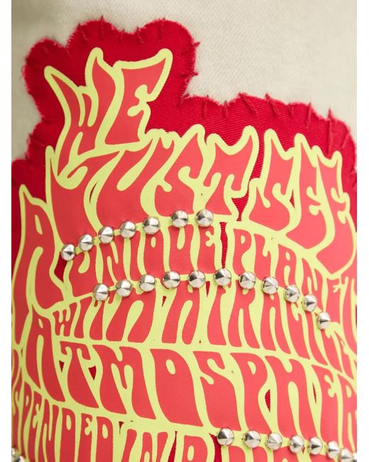 Bluemarble White Embroidered-Studded Jeans for men