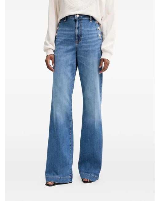 Guess Blue Button-Detail Jeans