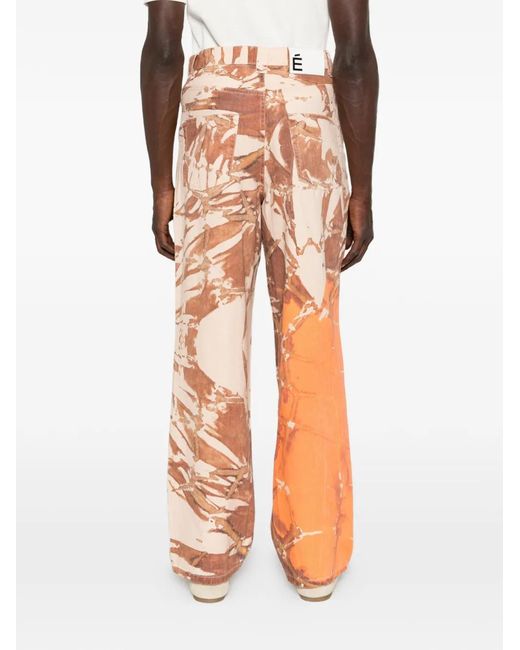 Etudes Studio White X Maia Ruth Lee Abstract-Print Loose-Fit Jeans
