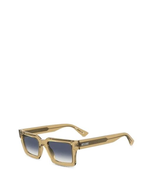 Moschino Metallic Rectangle-Frame Sunglasses