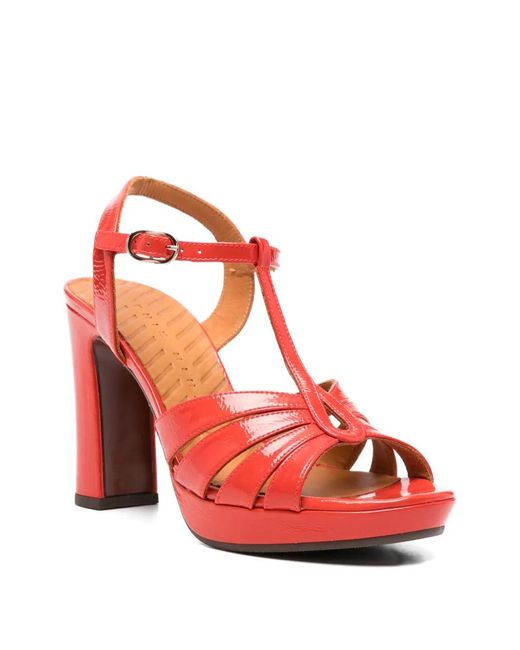 Chie Mihara Red Sandales Cafra À Plateforme