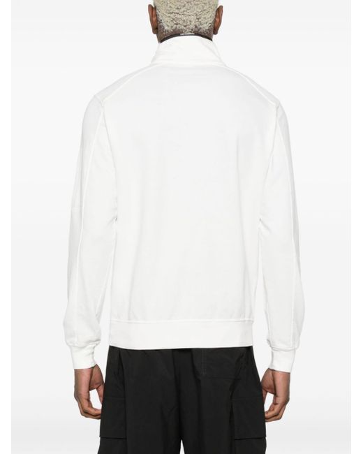 C P Company White Lens-embellished Cotton Sweatshirt for men