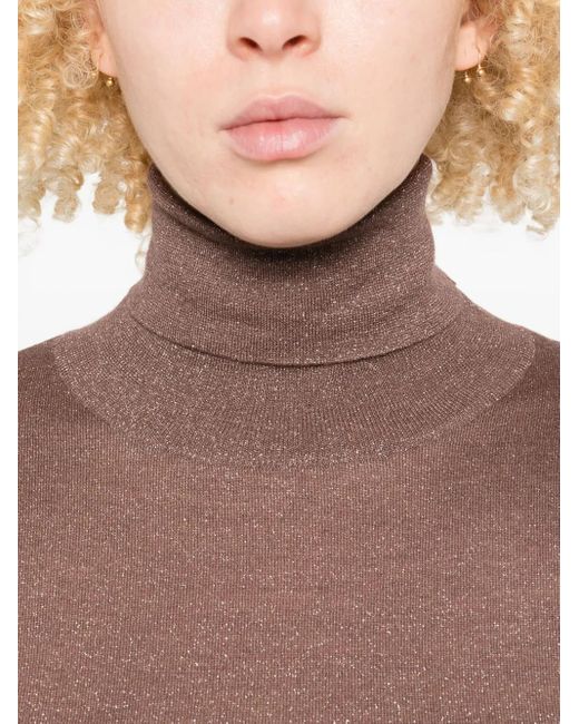 Haut À Col Roulé Brunello Cucinelli en coloris Brown