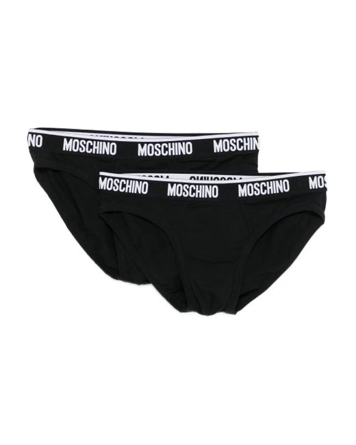 Moschino Slips Mit Logo-Band (2Er-Set) in Black für Herren