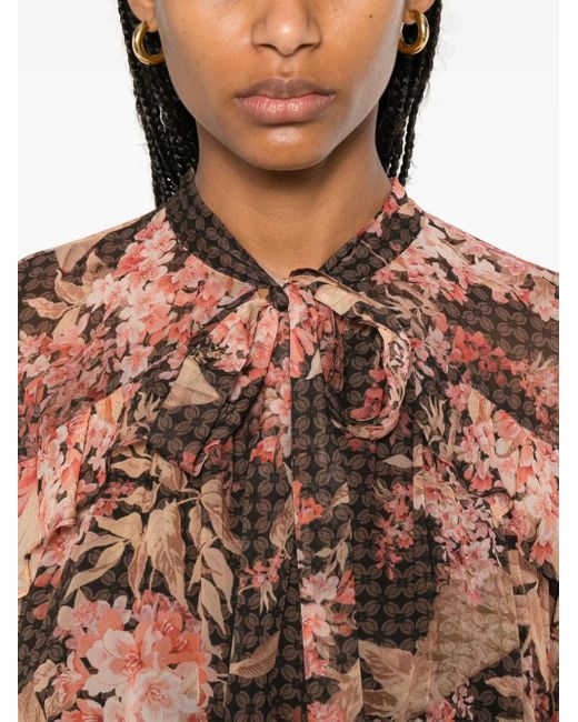 Blusa Illuminate Flutter Zimmermann de color Brown