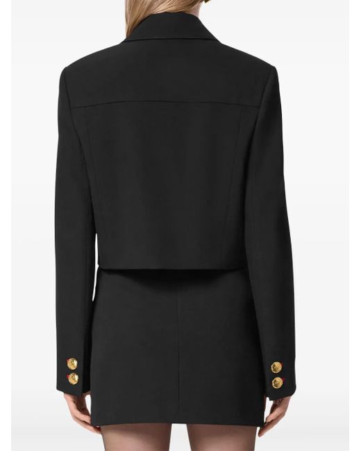 Versace Black Blazer With Open Lapels
