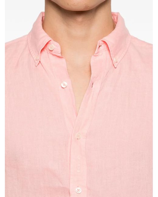 Ecoalf Pink Malibu Button-Down Shirt for men