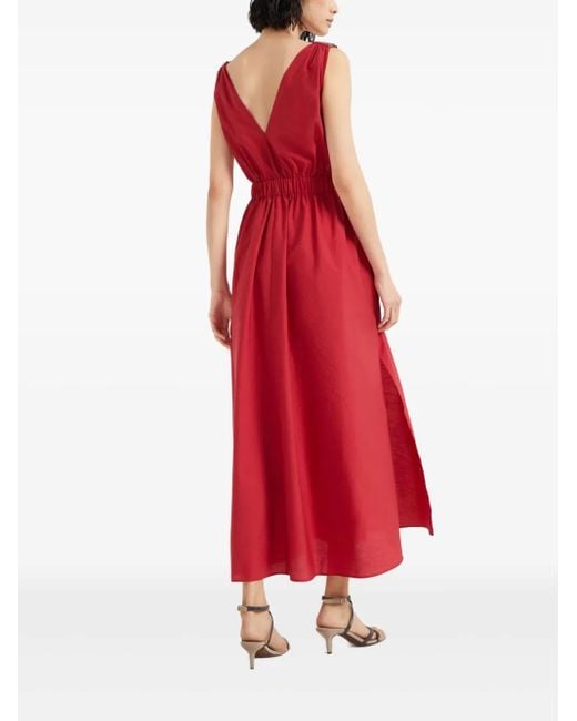 Maxi Dresses Brunello Cucinelli en coloris Red