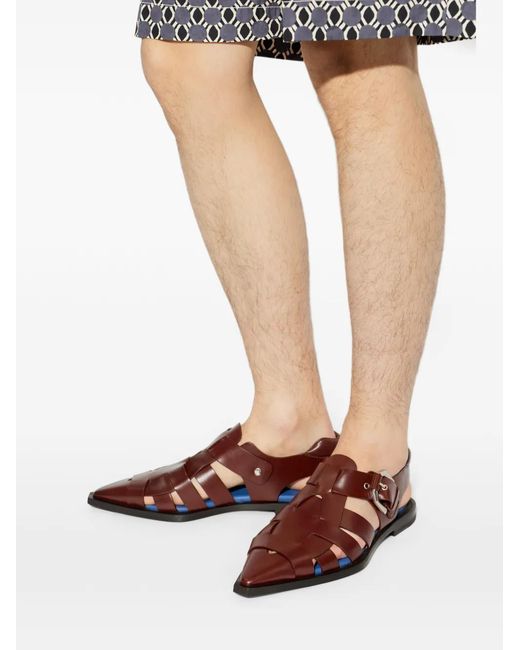 Lanvin Brown Pointed-Toe Sandals for men