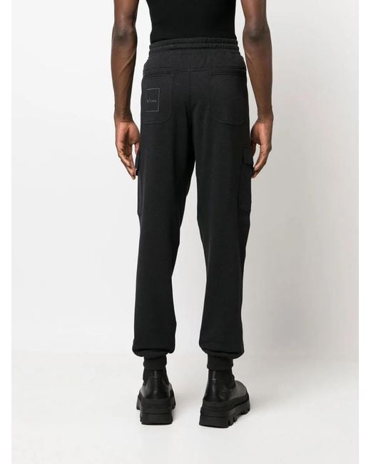 Kiton Black Logo-Patch Cargo Track Pants for men