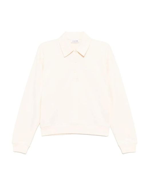Sudadera De Algodón Lacoste de color White