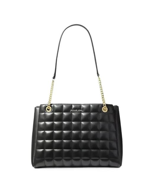 Michael Kors Black Soho Medium Quilted Tote Bag