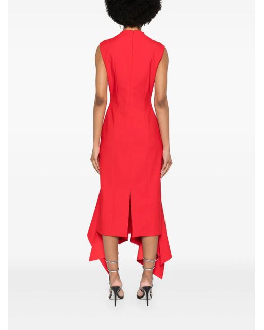 Solace London Red Trinity Midi Dress