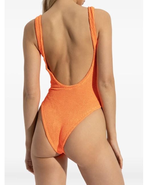 Hunza G スクエアネック ワンピース水着 Orange