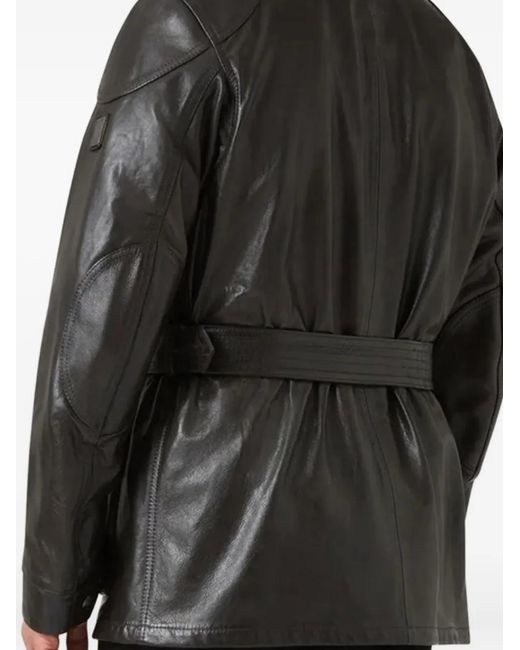 Belstaff Black Trialmaster Leather Jacket for men