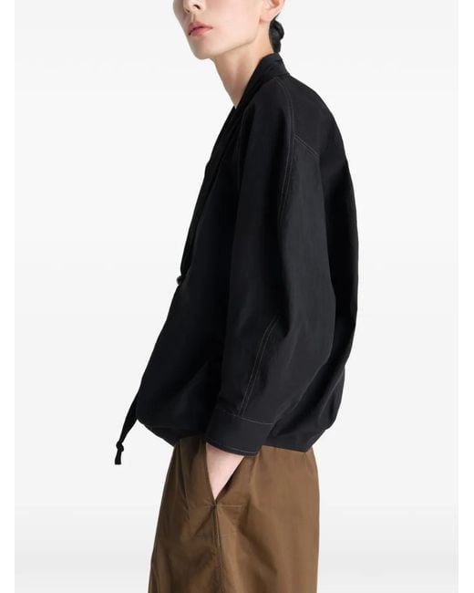 Lemaire Blue Scarf Cotton Blouse