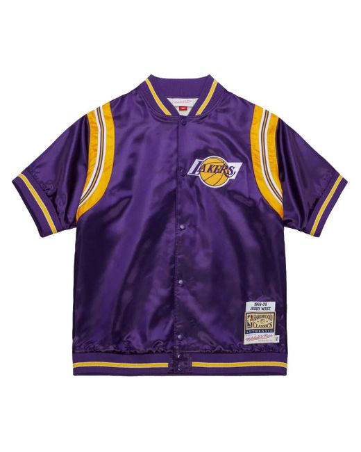 メンズ Mitchell & Ness Nba Lakers 1969 Jerry West "purple" ジャージ