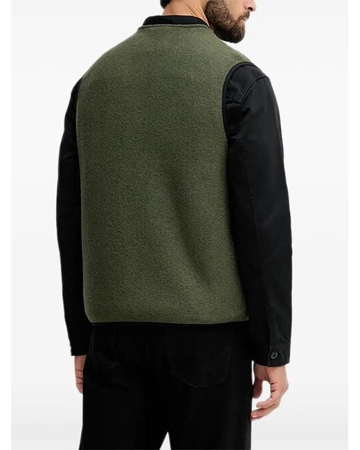 Benetton Green Zip Pockets Jacket for men