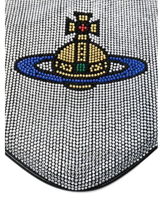 Vivienne Westwood Metallic Heart-Shaped Crystal-Embellished Clutch Bag