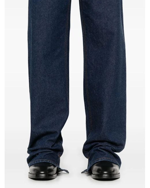 Gucci Blue Wide-Leg Denim Cotton Jeans for men
