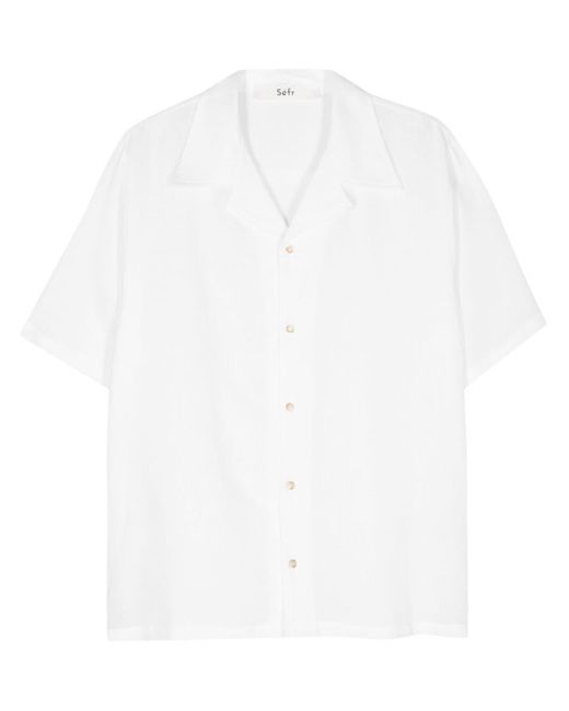 Séfr White Dalian Slub Shirt for men