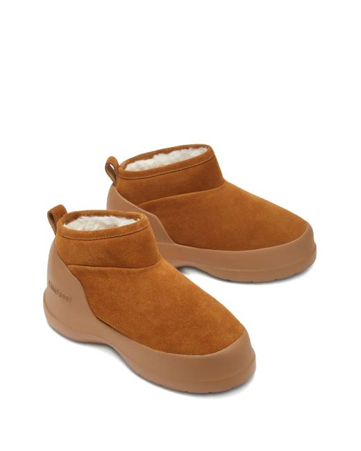 Moon Boot Brown Mezzaluna Suede Low Boots