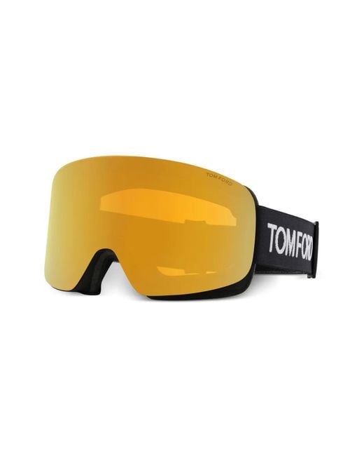 Tom Ford Yellow Printed Ski Goggles