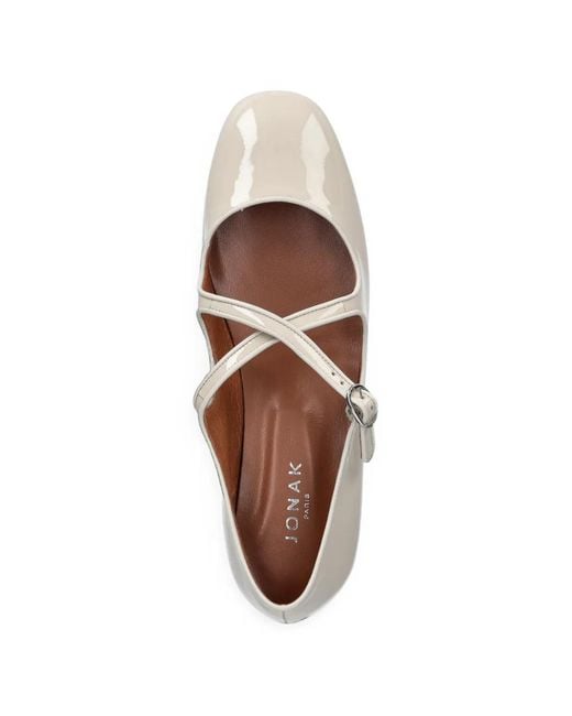 JONAK PARIS Natural Ducky Crossover-Strap Pumps
