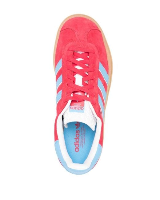 Adidas Red 'gazelle Bold' Platform Sneakers,