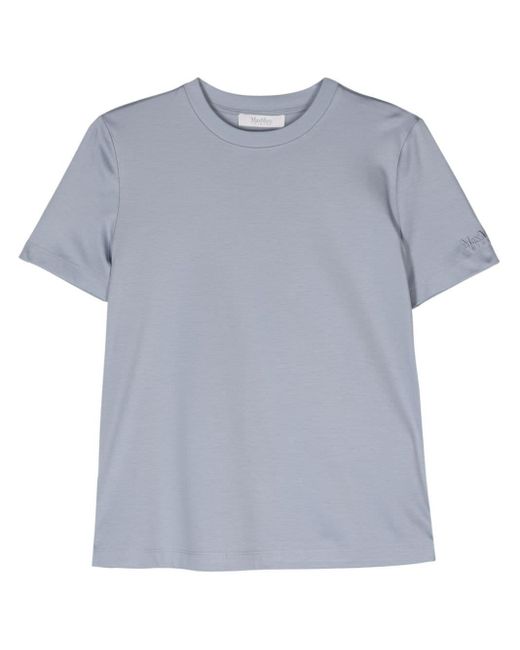 Camiseta con logo estampado Max Mara de color Blue