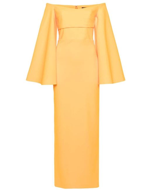 Robe longue The Eliana Solace London en coloris Yellow