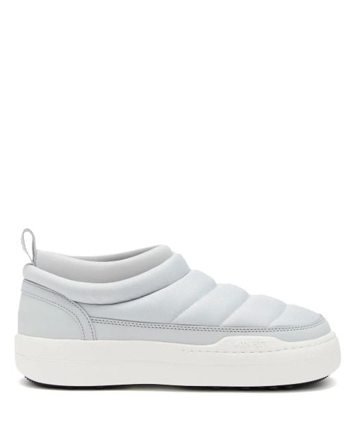 Moon Boot White Park Logo-Print Sneakers