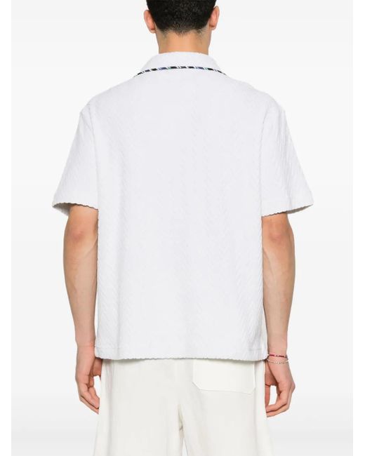 Missoni White Zigzag Terry Shirt for men