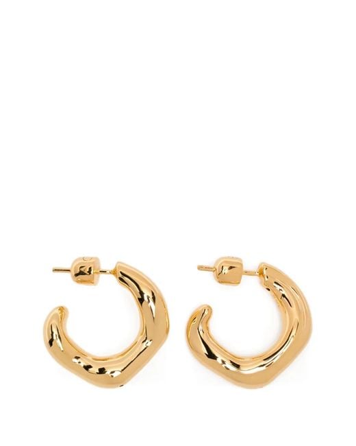Maria Black Metallic Anil Wavy Hoop-Design Earrings