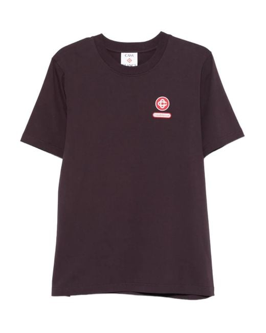 Casablanca Purple Logo T-Shirt for men