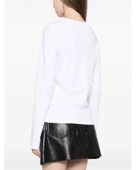 Helmut Lang White Logo Slim T-Shirt