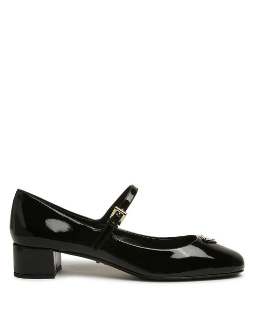 Prada 35Mm Mary Jane Pumps in Black | Lyst UK