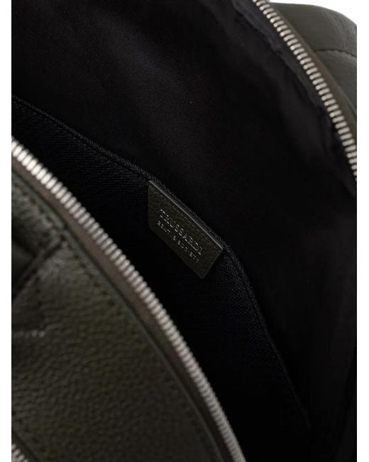 Trussardi Green Office Pebbled-Effect Backpack for men