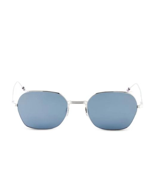 Thom Browne Blue Geometric-Frame Sunglasses