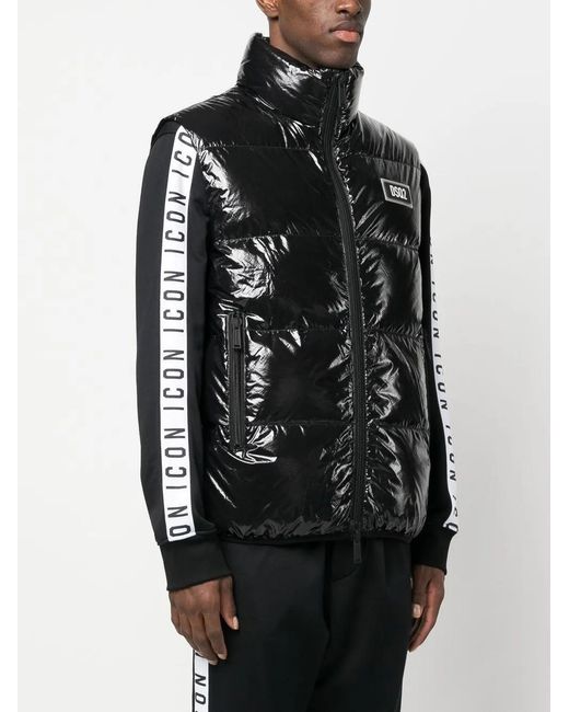 DSquared² Black Ultra Light Down Jacket for men