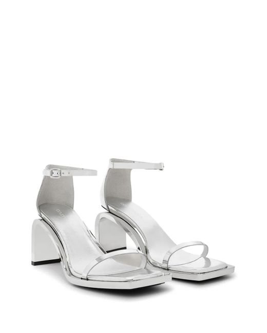 Courreges White Stream Mirror Sandals