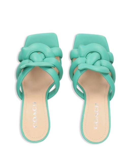 COACH Green 90Mm Kellie Sandals