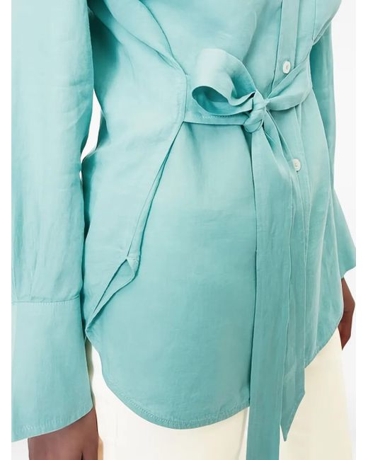 Marc O' Polo Blue Belted Button-Up Shirt