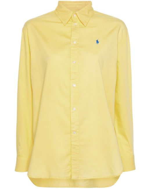 Polo Ralph Lauren Yellow Hemd mit Polo Pony-Stickerei