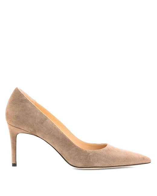 Stuart Weitzman 75 Mm Pumps Met Puntige Neus in het Pink