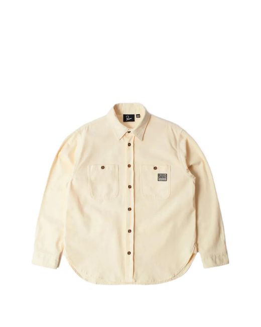 by Parra Natural Clean Logo-Patch Button-Up Shirt for men